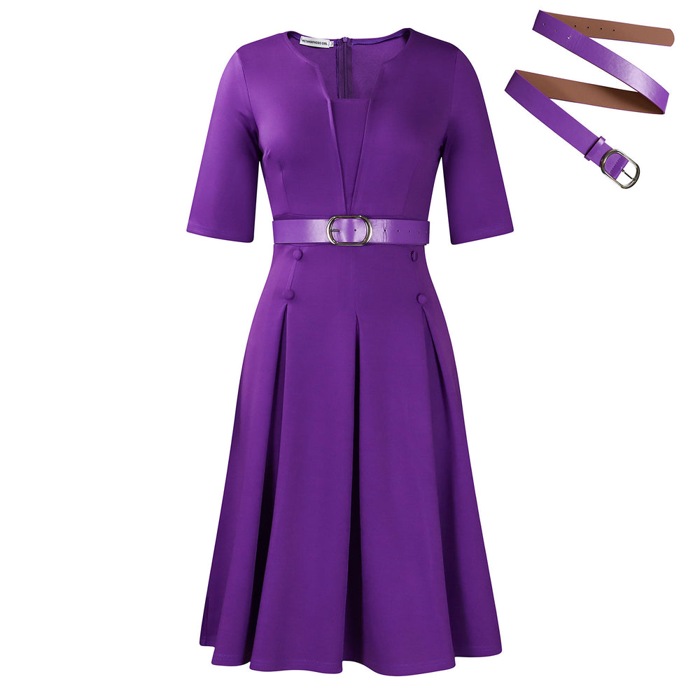D533 cross-border  plus size women's clothing  autumn fashion elegant solid color five-sleeve african dress