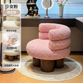Single lazy sofa chair cream style cashmere popular dopamine living room bedroom solid wood creative casual chair