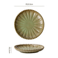 Retro kiln-turned-bead dinner plate, high-looking afternoon tea sweetheart plate, fruit plate, coffee cup and saucer, for home small plate