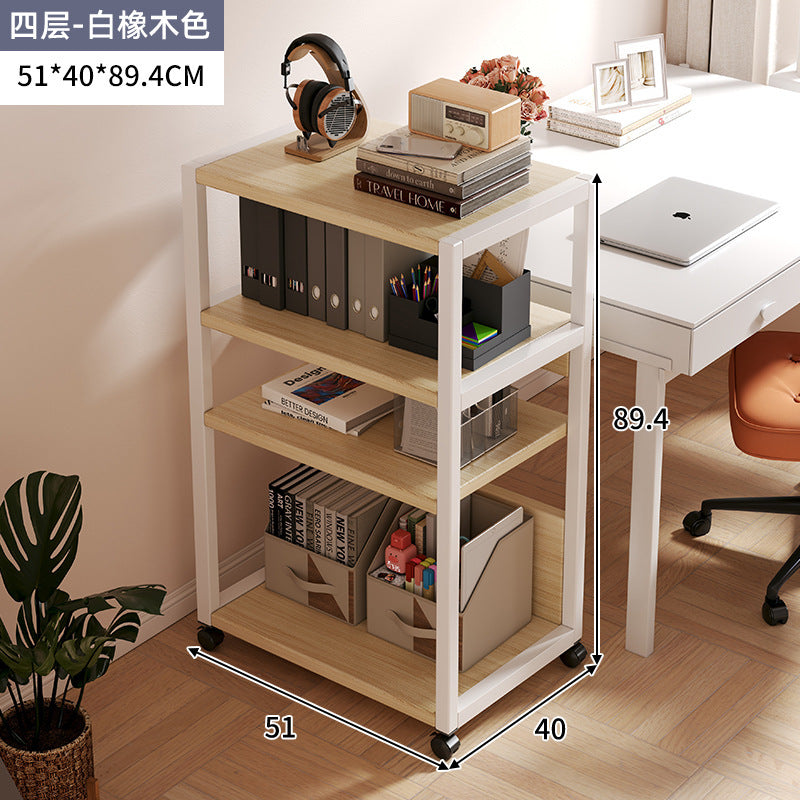 Removable printer rack office station trolley multi-layer storage rack document sorting host bracket