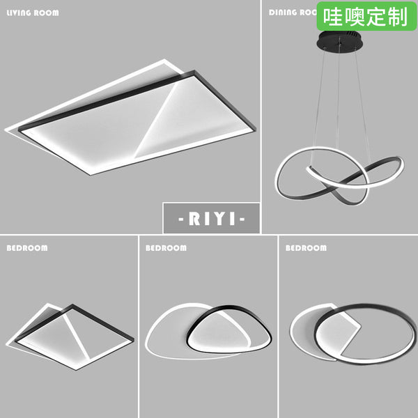 [Wow] Living room light modern simple home bedroom dining room Nordic creative personality atmosphere rectangular lamp