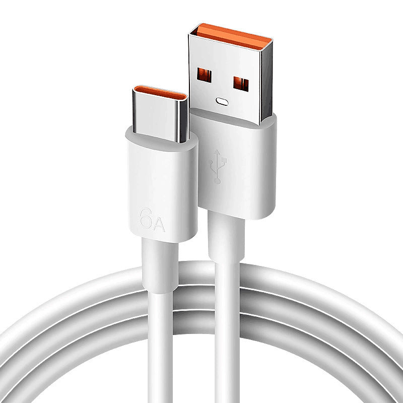 6a super fast charging data cable type-c flash charge, compatible with huawei, honor, and apple iphones, 66w charging cable wholesale