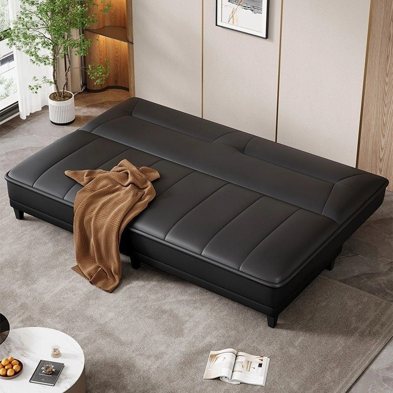 Foldable dual-purpose sofa bed, multi-functional small apartment living room straight-row sofa, rental house economical casual no-wash sofa