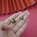 new arrival korean black bow earrings trendyeasiest for matchpopularaccessible luxurysense of design ear hooks earrings