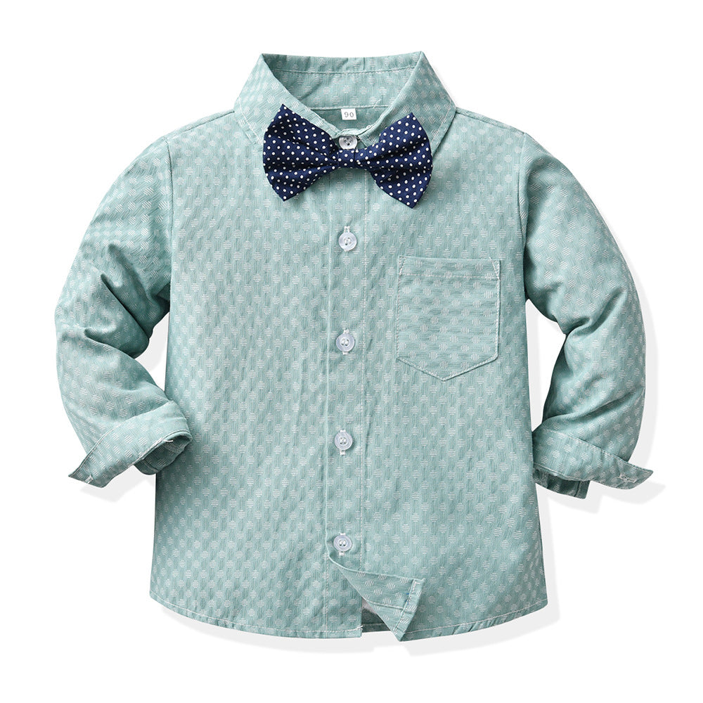 Stylish boys' autumn outfit: trendy long-sleeve set for kids - new autumn collection, two-piece gentleman's suit