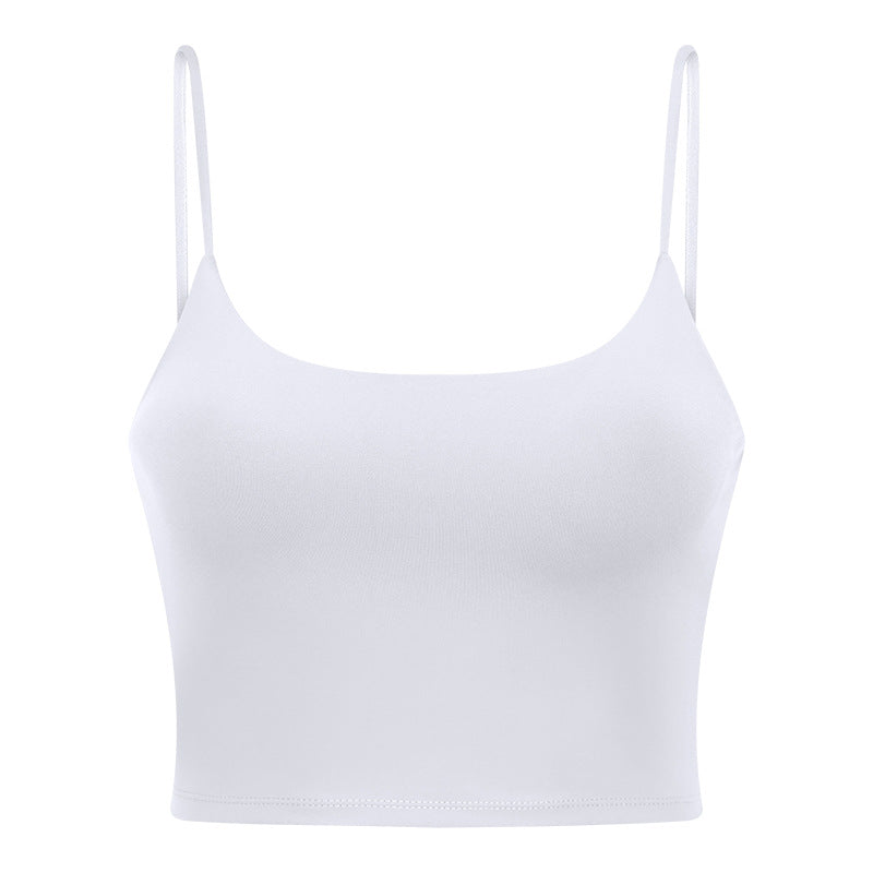 New women's yoga top - sports bra with padded cups, spaghetti straps, and beautiful back design - fitness tank top, yoga vest c5238