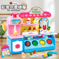 Kids' play dough ice cream maker - creative toy set for pretend play, includes play dough molds for ice cream shop role play