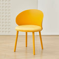 Thickened plastic reception and negotiation chair - nordic light luxury style, modern minimalist home accent chair with backrest, casual dining chair
