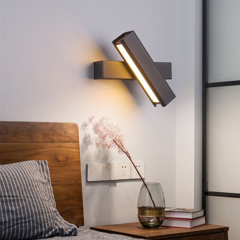 Full spectrum bedroom bedside wall lamp minimalist creative staircase living room study wall aisle light rotatable wall sconce