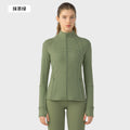 Fall and winternew arrival yoga sports outwear women's elastic zipper running fitness yoga long sleevestopsjacketz18031