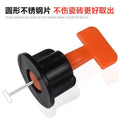 Tile leveling system - adjustable leveling clips, cross shims, new tool, plastic tile crosses, floor tile grout spacers