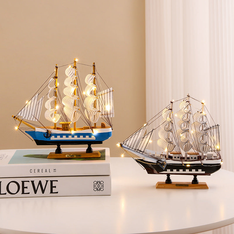 Smooth sailing sailboat model ornaments home decoration living room tv wine cabinet crafts graduate birthday gift