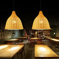 Retro rattan lamp restaurant wedding store hotel b&b lampshade southeast asian country bamboo woven decoration straw hat chandelier