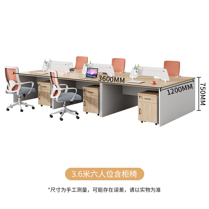 Saint li staff office desk and chair set - minimalist office furniture, employee computer desk and chair