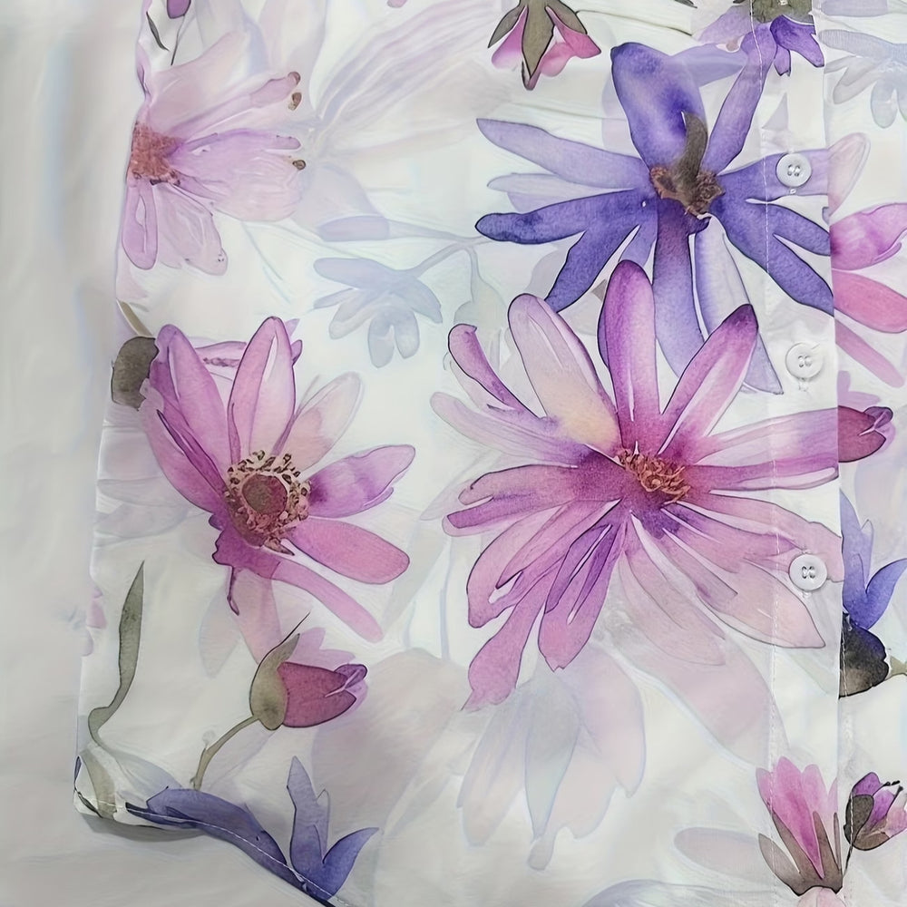 wholesale women's long-sleeved shirts, trendy all-season shirts with popular cross-border print designs, dropshipping available