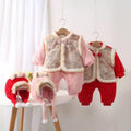 Baby new year clothes winter clothing chinese style one-piece small month-old baby girl new chinoiserie hundred days red outing climbing suit