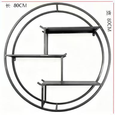 Popular wine rack wall-mounted storage rack wall-mounted storage cabinet bedroom wall creative plaid living room wall cabinet wall iron art