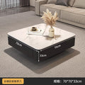 For home tea table living room glass black light luxury slate modern casual combination coffee table small apartment square sense for home