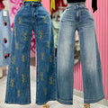 Women's sequinjeansboyfriend jeansloose pants hot diamond denim pants wholesale cargo jeans