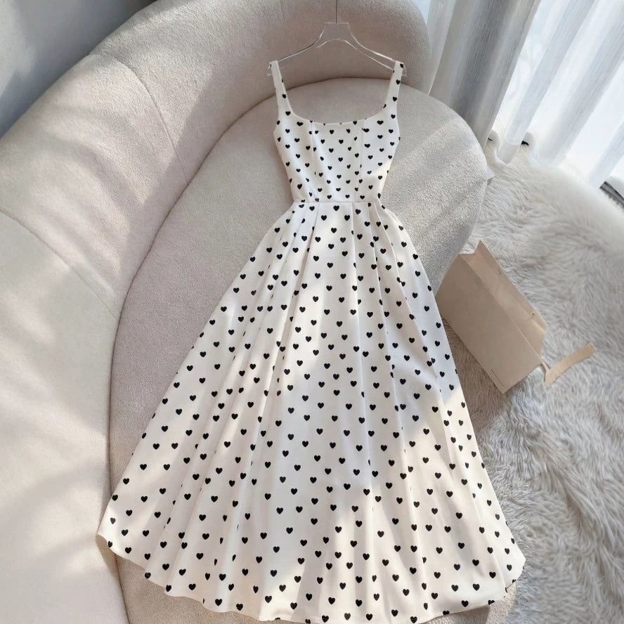 european and american cross-border summer miu miu-style polka dot cami dress - figure-flattering a-line new arrival