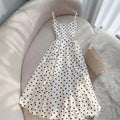 european and american cross-border summer miu miu-style polka dot cami dress - figure-flattering a-line new arrival