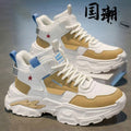 Men's youth sports shoes 2025 new winter collection: knob-lock running shoes, shock-absorbing casual shoes, breathable men's footwear