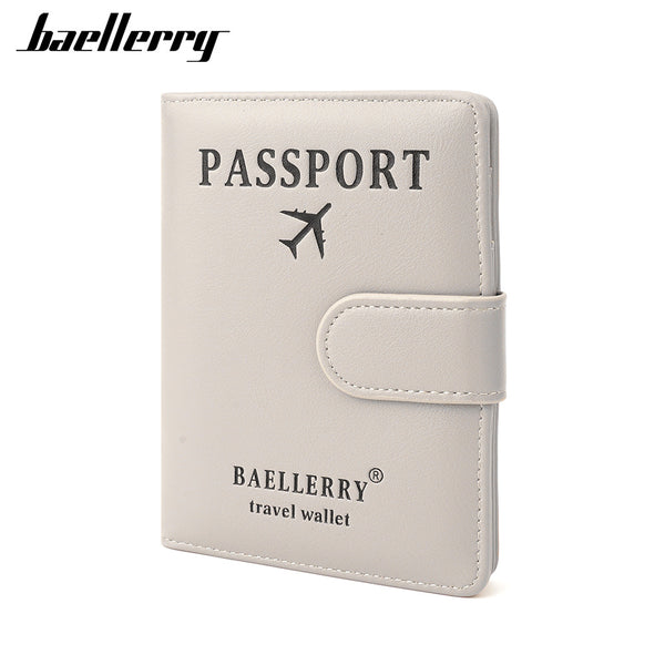 New baellerry unisex wallet  anti-magnetic buckle passport bag travel document ticket card bag
