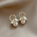 Forest style super fairy flower pearl earrings earrings for women niche style design accessible luxury earrings high-end retro elegant earrings