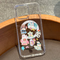 Cute rabbit & bear iphone 17 case, apple 16 magnetic shockproof high-transparency clear 15 soft case 13