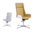 [high back] piano white + beige/fixed feet