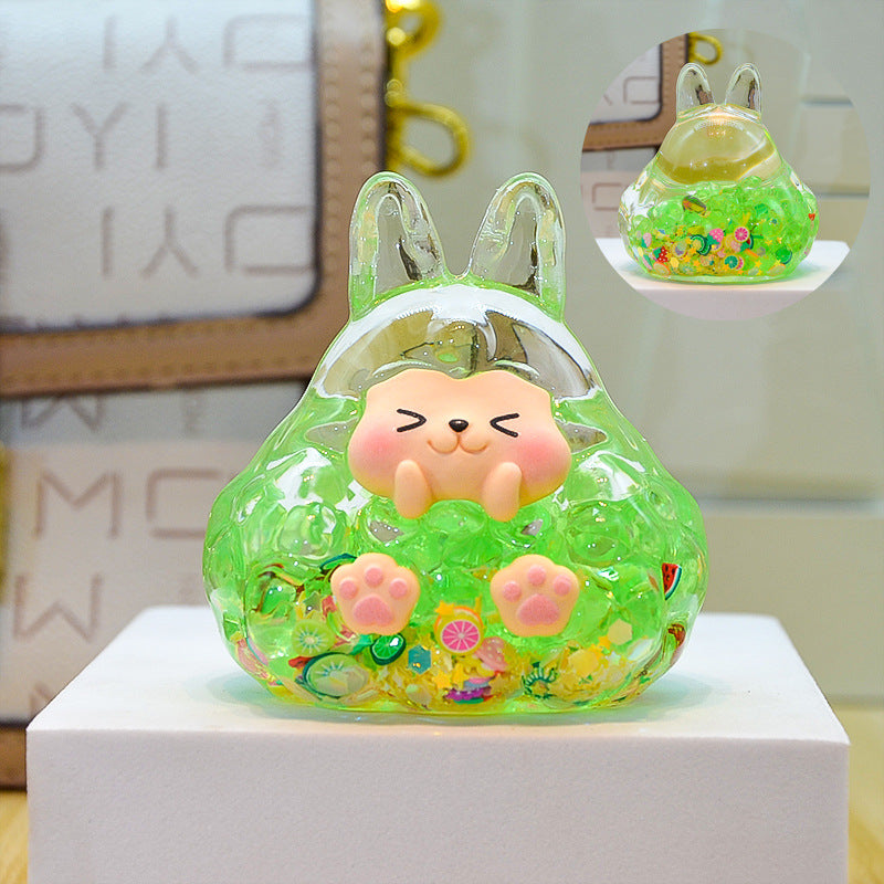 oversized three-dimensional quicksand KIKI shopping mall blind box figure desktop ornament car pendant DIY jewelry accessories