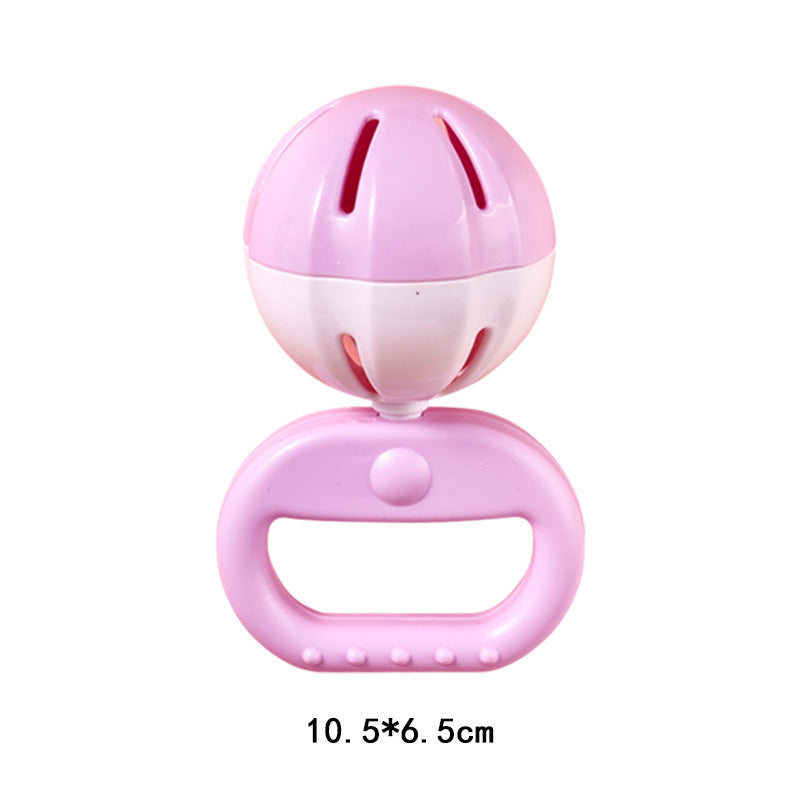 Cross-border  export baby hand rattle toy can bite tooth glue grinding teeth 0-1 year old early education puzzle hand ball
