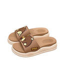 Cute cartoon slippers women's summer outdoor wear thick sole home indoor bath non-slip office soft sole flip-flops