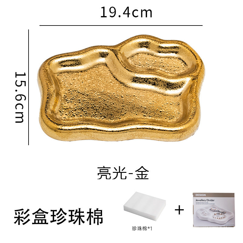 Insaccessible luxury desktop jewelry storage display tray popular photo props good-looking stylish tray storage tray