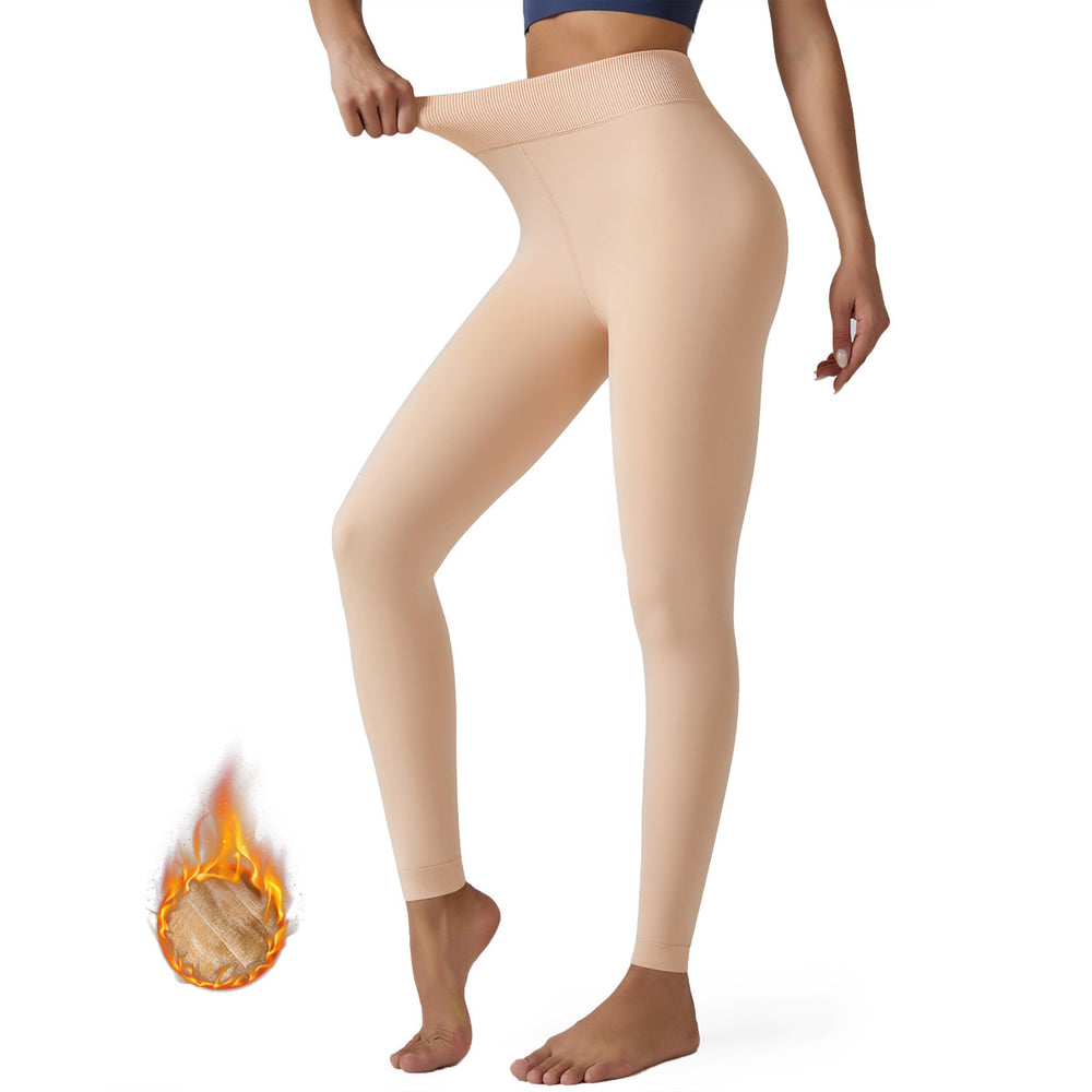 plus sizefleece-linedthickened pearl velvet bottom pants 300gfall and winterbest selling high elastic heattechoutwearall-in-one pants
