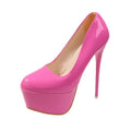 Super high heel plus size new heeled pumps 2026 summer new stiletto sexy barbie pink platform women's shoes trendy