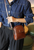Genuine leather women's bag 2024 new fashion shoulder bag small trendy ladies' phone bag soft leather versatile european and american style crossbody bag
