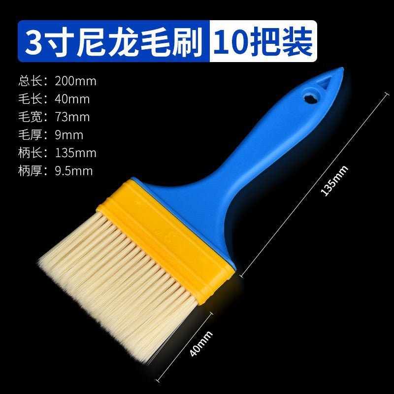 Nylon bristle paint brush, paint brush, adhesive brush, industrial implant brush, cleaning brush, dust removal brush, oil painting brush