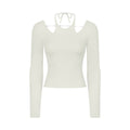 Vertical ribbed 2.0 sexy halter dance sports long sleeves silmslimming look pilates yoga clothes daw027