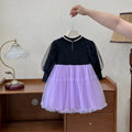 Girls' dress  spring new arrival - faux two-piece baby girl dress, birthday party dress, princess dress for toddlers and young children