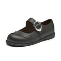 Loafers 2026 new arrival spring autum british style retro small silver buckle round toe pvc slip-on thick sole loafers