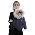 Processing personalized youthwinterfleece-linedthickened hooded sweatshirtgirltrendy fox style fur collar single tops