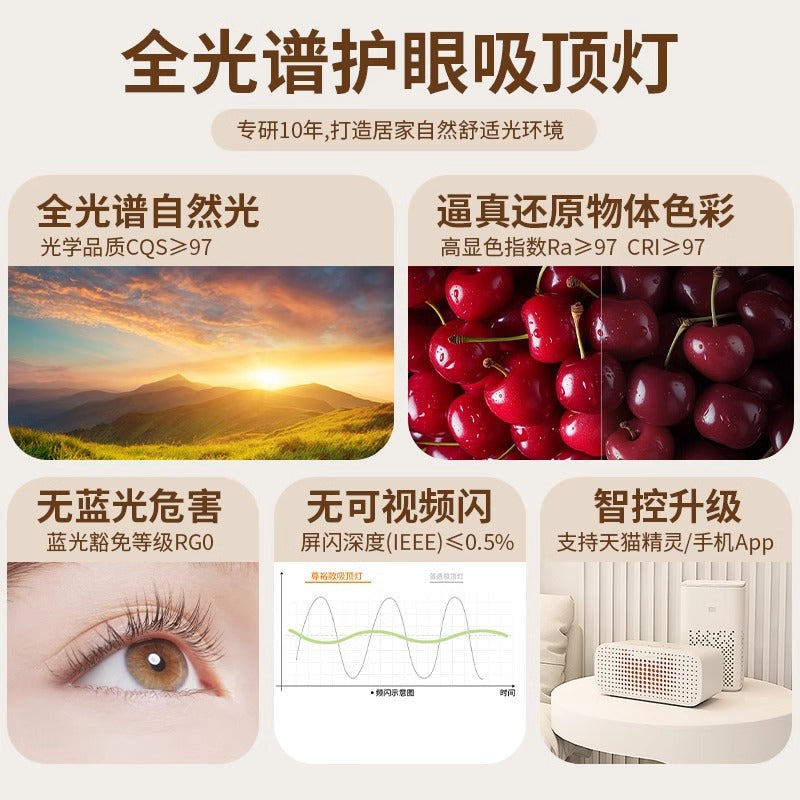 Modern full spectrum advanced sense bedroom light led eye protection children's room living room main ceiling light Zhongshan home improvement lighting