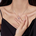 Diamond butterfly sweater chain wholesale european and american cross-border jewelry women's fashion alloy pendant nicheeasiest for matchaccessible luxury necklace
