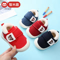 Toddler shoes for baby boys, spring and autumn, 0-1-2 years old, soft sole infant shoes, winter fleece-lined cotton shoes for baby girls