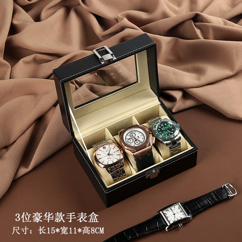 Leather watch box, watch storage box, watch display box, watch box, multiple watches, jewelry box, sunroof bracelet box.