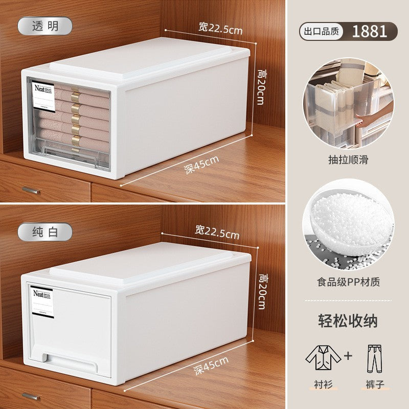Japanese drawer type wardrobe storage box clothing underwear storage cabinet book sorting locker drawer type storage box