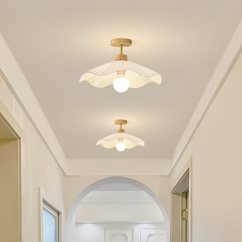 Aisle Corridor Light Cream Wind Ceiling Light Modern Simple Bedroom Room Light Log Entrance Balcony Lighting E