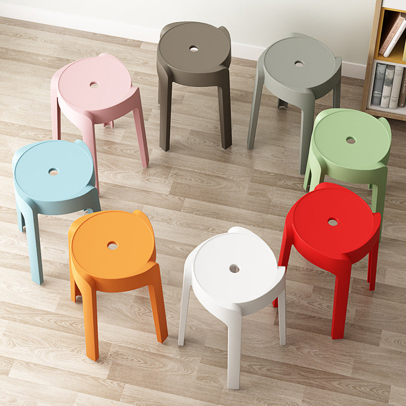 Scandinavian plastic chair thickenedfor home stool restaurant dining table chair casual desk study classy back chair bench