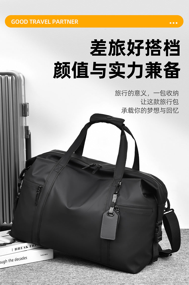 New wet and dry separation sports business handbag black large-capacity travel bag men's short-distance business messenger bag